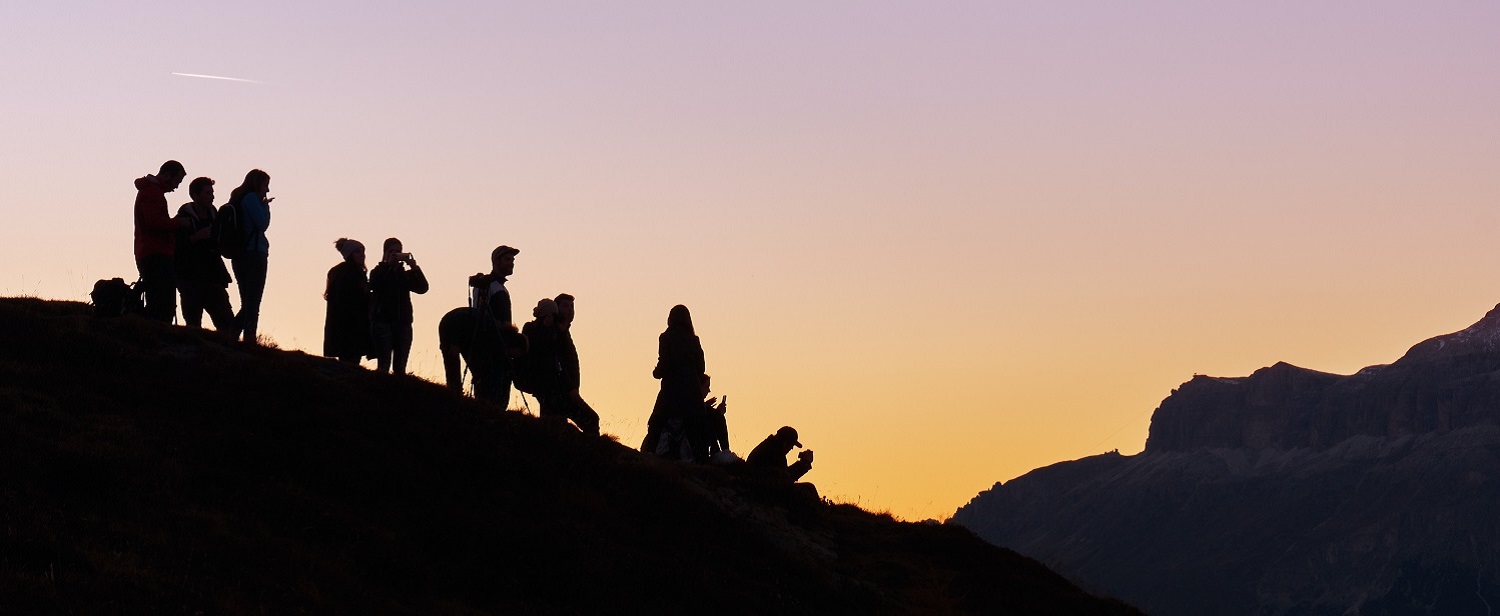 An evening out in the hills at sunset